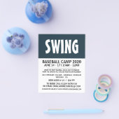野球モダンキャンプアドバはっきりしたットフライヤー チラシ (シングル)