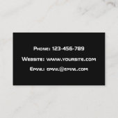 野球モダンコーチ選手チームクラブグリーンネオン 名刺 (裏面)