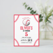 野球モダンステッチ予算誕生日招待状 (スタンド正面)