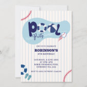 野球モダンプール誕生会 招待状 (正面)