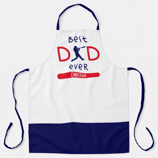 野球モダン最高のパパーエバーファーズデイマグ エプロン (正面)