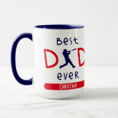 野球モダン最高のパパーエバーファーズデイマグ マグカップ (左)