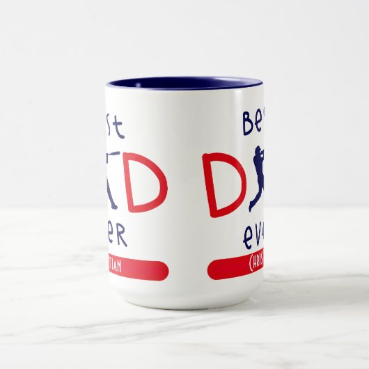 野球モダン最高のパパーエバーファーズデイマグ マグカップ (中央)