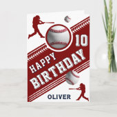 野球モダン球選手をテーマにした誕生日 カード (正面)