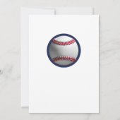 野球モダン球選手をテーマにした誕生日 招待状 (裏面)