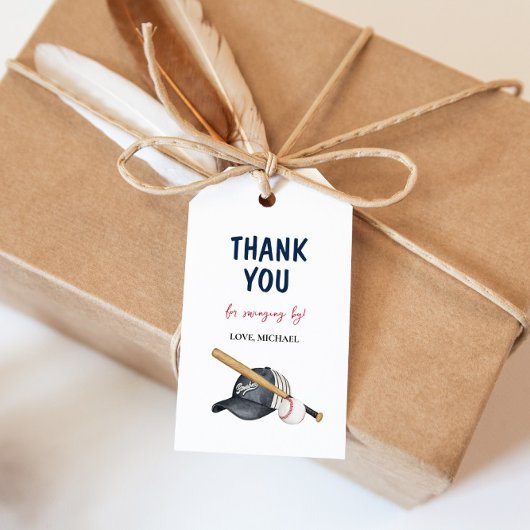 野球モダン誕生日ギフトラベル ギフトタグ