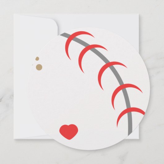 野球モダン誕生日ボールパーティの招待状 案内状 (裏面)