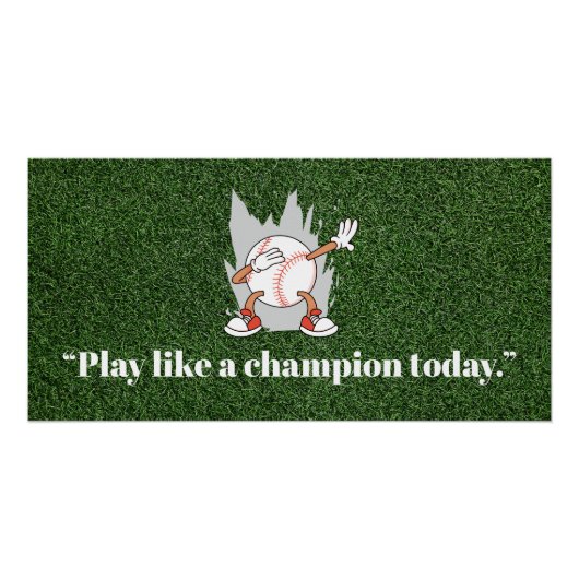 野球モチベーション引用文 ポスター (正面)