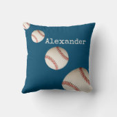 野球モノグラムののスポーツを名づける クッション (裏面)