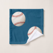 野球モノグラムののブルースポーツバスルーム バスタオルセット (ウォッシュタオル)