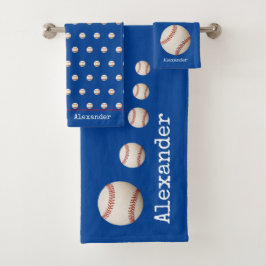 野球モノグラムのソフトボールスポーツバストウ バスタオルセット