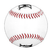 野球モノグラムの名前をカスタムするイニシャル 野球ボール (裏面)