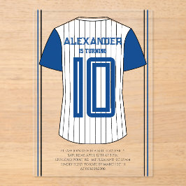 野球ユニフォームの誕生日パーティー アクリル招待状