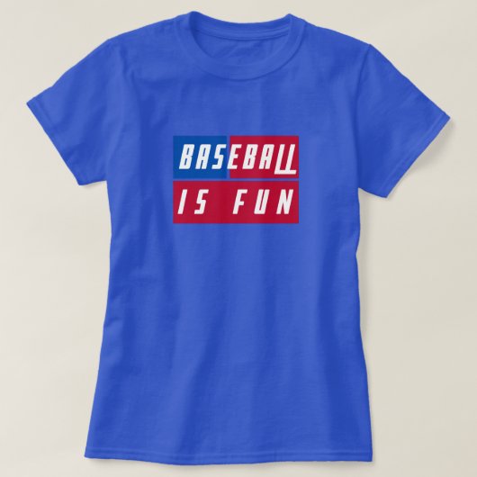 野球ユニークはアメリカ国旗のおもしろい Tシャツ (デザイン正面)