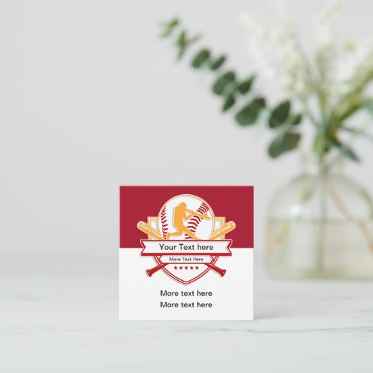 野球ユニークスカウトの名刺 スクエア名刺 (スタンド正面)
