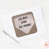 野球ユーモア スクエアシール (封筒)