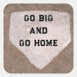 野球ユーモア スクエアシール