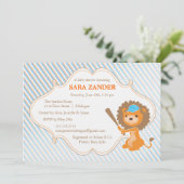 野球ライオンベビーシャワー招待状 招待状 (スタンド正面)