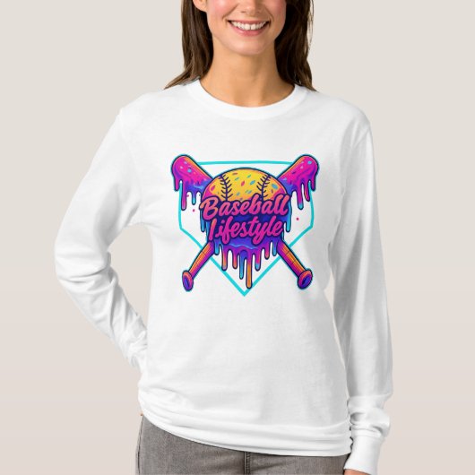 野球ライフスタイルアパレルユース野球ドリップアイス Tシャツ (正面)