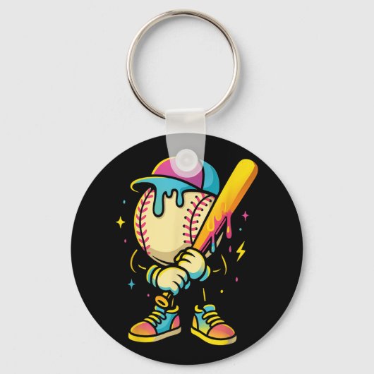 野球ライフスタイル101アパレルユース野球滴 キーホルダー (正面)