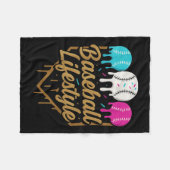 野球ライフスタイル101アパレルユース野球滴 フリースブランケット (正面(横))