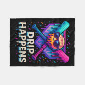 野球ライフスタイル101アパレルユース野球滴 フリースブランケット (正面(横))