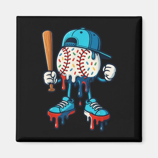 野球ライフスタイル101アパレルユース野球滴 マグネット (正面)