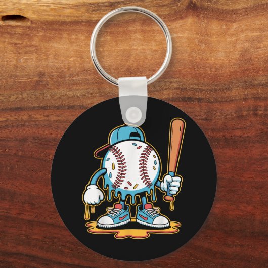 野球ライフスタイル101ティーユースベースボールドリップアイス キーホルダー (正面)