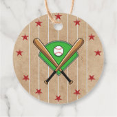 野球ラウンド感謝していユー誕生日 フェイバータグ (裏面)