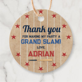 野球ラウンド感謝していユー誕生日 フェイバータグ