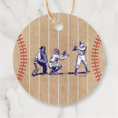 野球ラウンド感謝していユー誕生日 フェイバータグ (裏面)