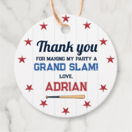 野球ラウンド感謝していユー誕生日 フェイバータグ