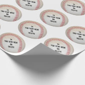 野球ラッパーソナライズされたピング紙 ラッピングペーパー (角)