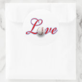 野球ラブギフトステッカー ラウンドシール (バッグ)