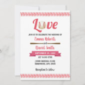 野球ラブスポーツテーマ結婚ズ 招待状 (正面)