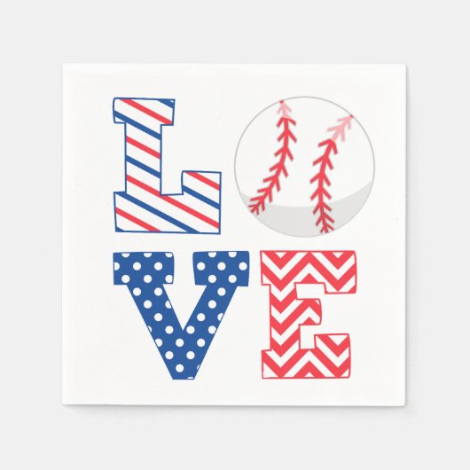 野球ラブスポーツ スタンダードカクテルナプキン (正面)
