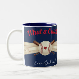 野球ラブダークネイビースポーツ結婚ズ ツートーンマグカップ