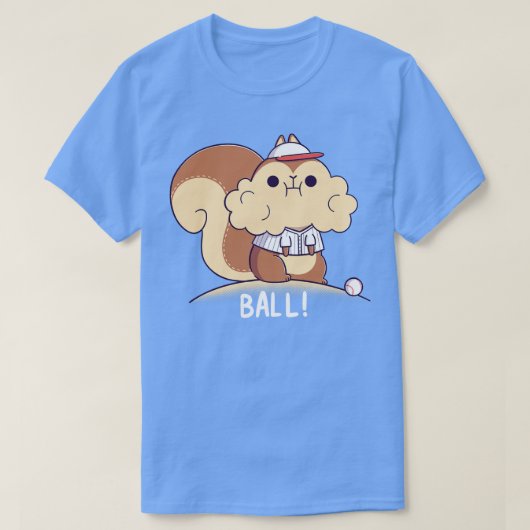 野球リス Tシャツ (デザイン正面)