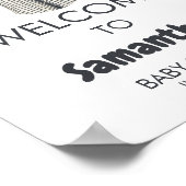 野球リトルスラッガーベビーシャワーへようこそ ポスター (角)