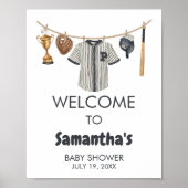 野球リトルスラッガーベビーシャワーへようこそ ポスター (正面)