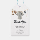 野球リトルスラッガーベビーシャワーメッセージカード ギフトタグ (正面)