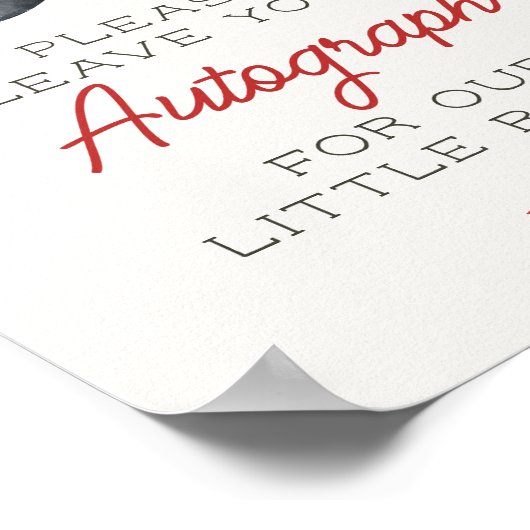 野球リトルルーキーオートグラフゲストブック ポスター (角)