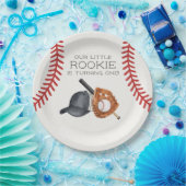 野球リトルルーキーホーム走バースデーパーティー ペーパープレート (パーティー)