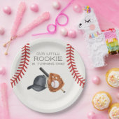 野球リトルルーキーホーム走バースデーパーティー ペーパープレート (パーティー)