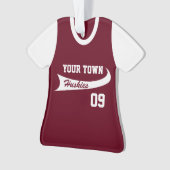 野球リーグのジャージー制服と写真 オーナメント (正面)