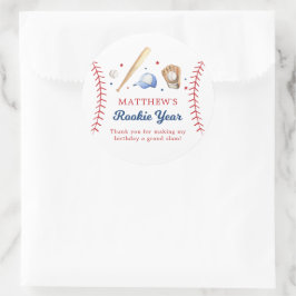 野球ルーキーイヤー誕生日ありがとう ラウンドシール