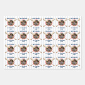 野球ルーキーオブザイヤー写真誕生日 ラッピングペーパーシート (正面)