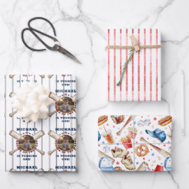 野球ルーキーオブザイヤー写真誕生日 ラッピングペーパーシート