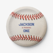 野球ルーキーオブザイヤー誕生日ボーイ ペーパープレート (正面)