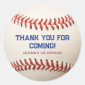 野球ルーキーオブザイヤー誕生日ボーイ ラウンドシール (正面)